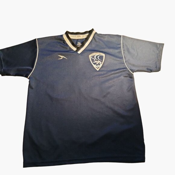 Nike Steamboat Soccer Club Jerseys Blue White Number 33 Youth Large Tee Colorado - Picture 1 of 9